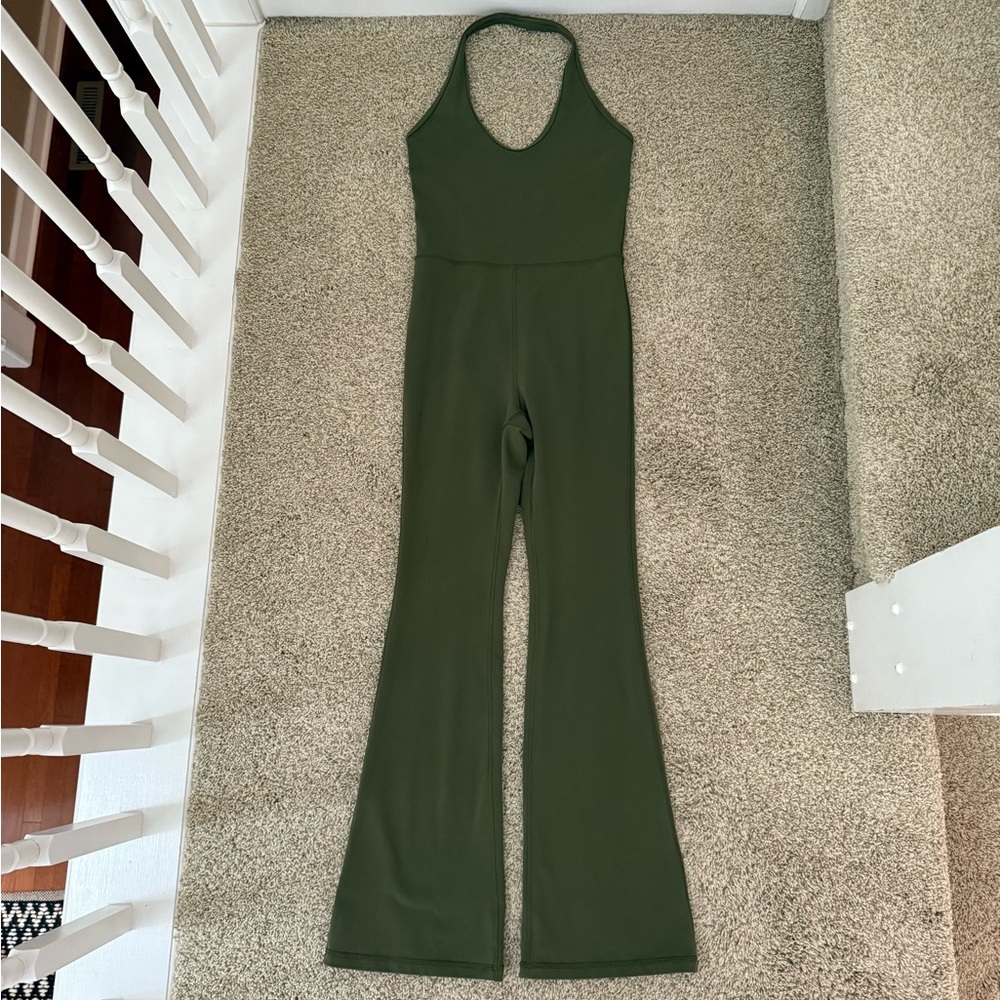 Wilfred Olive Green Halter Jumpsuit